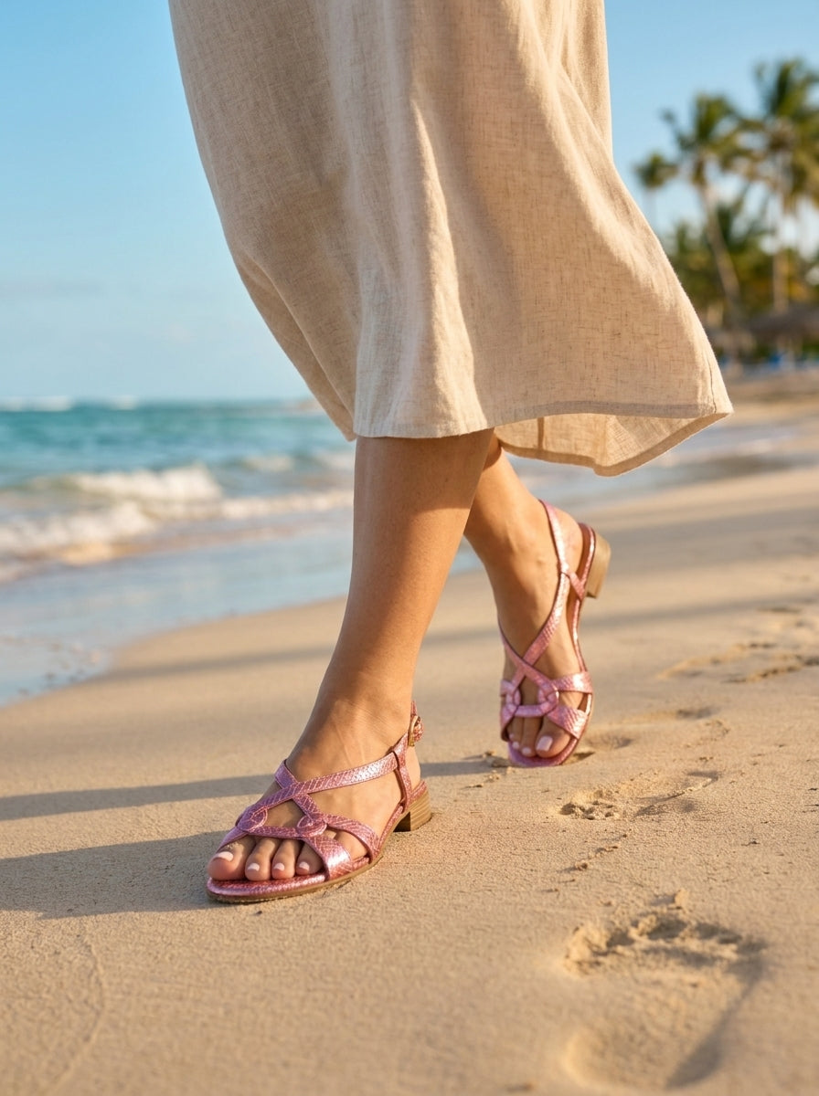 SANDALIAS CAMILA EDICIÓN CORAL